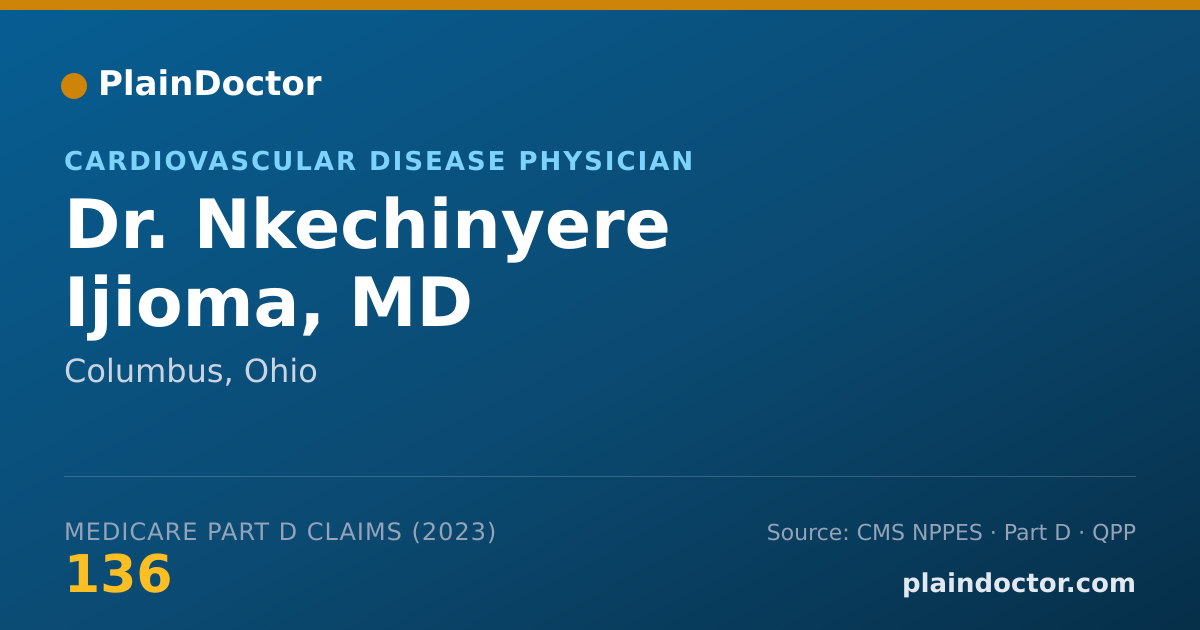 Shareable card for Nkechinyere Ijioma, MD - Cardiovascular Disease Physician, Columbus, OH