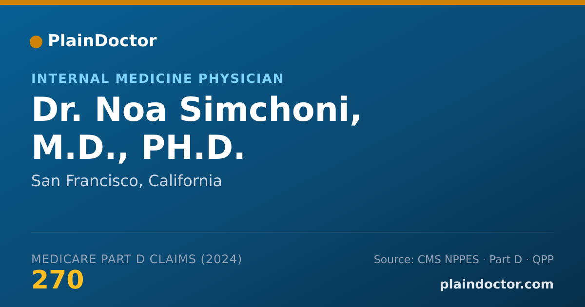 Shareable card for Noa Simchoni, M.D., PH.D. - Pulmonary Disease Physician, San Francisco, CA