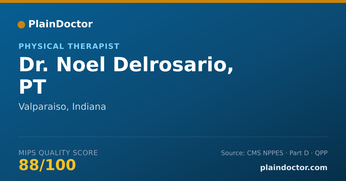 Shareable card for Noel Delrosario, PT - Physical Therapist, Valparaiso, IN
