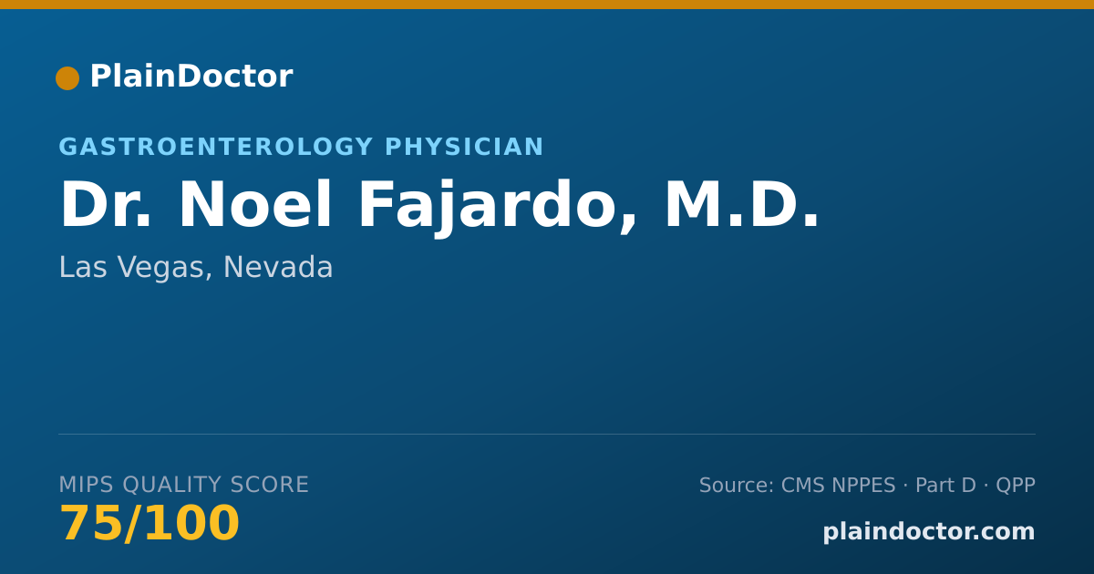 Shareable card for Noel Fajardo, M.D. - Gastroenterology Physician, Las Vegas, NV