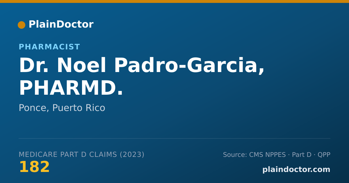 Shareable card for Noel Padro-Garcia, PHARMD. - Pharmacist, Ponce, PR