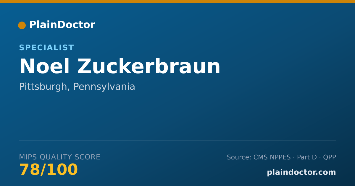 Shareable card for Noel Zuckerbraun - Specialist, Pittsburgh, PA