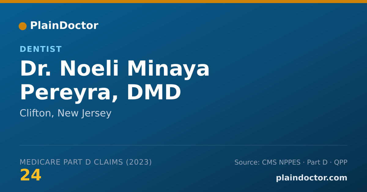 Shareable card for Noeli Minaya Pereyra, DMD - Dentist, Clifton, NJ