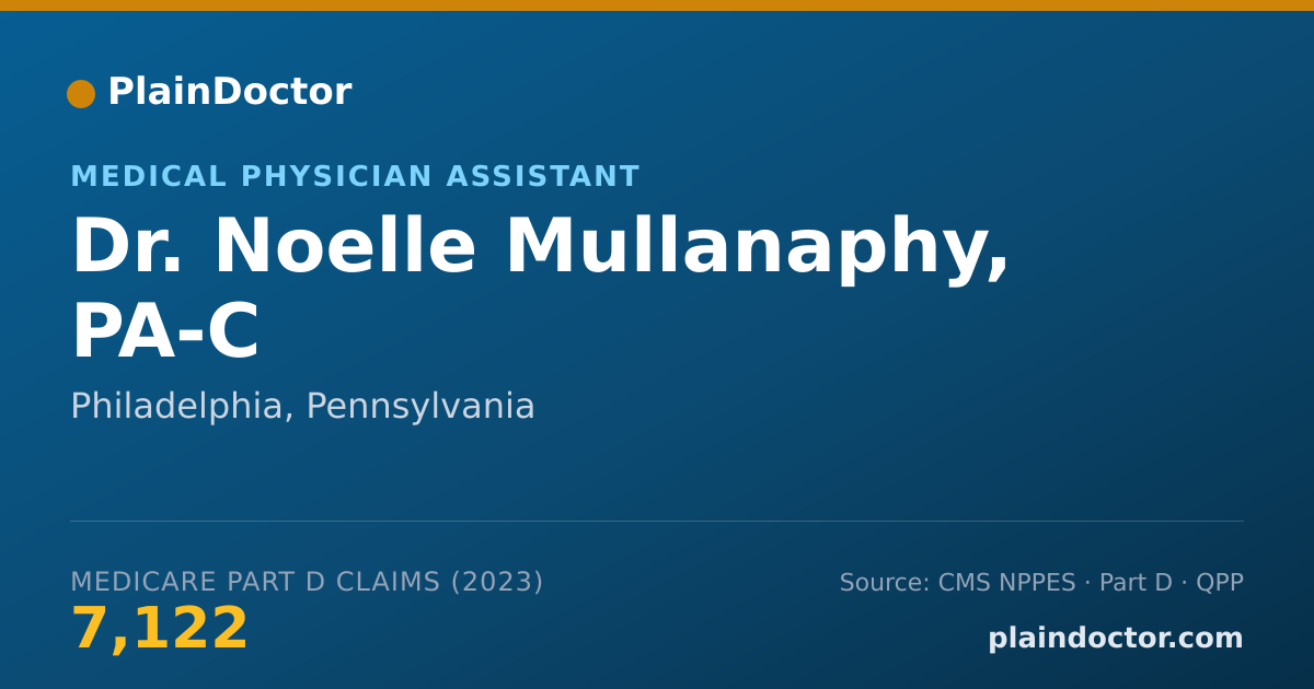 Shareable card for Noelle Mullanaphy, PA-C - Medical Physician Assistant, Philadelphia, PA