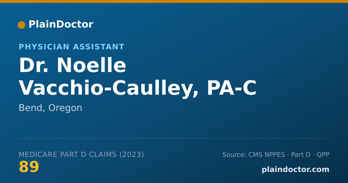 Shareable card for Noelle Vacchio-Caulley, PA-C - Physician Assistant, Bend, OR