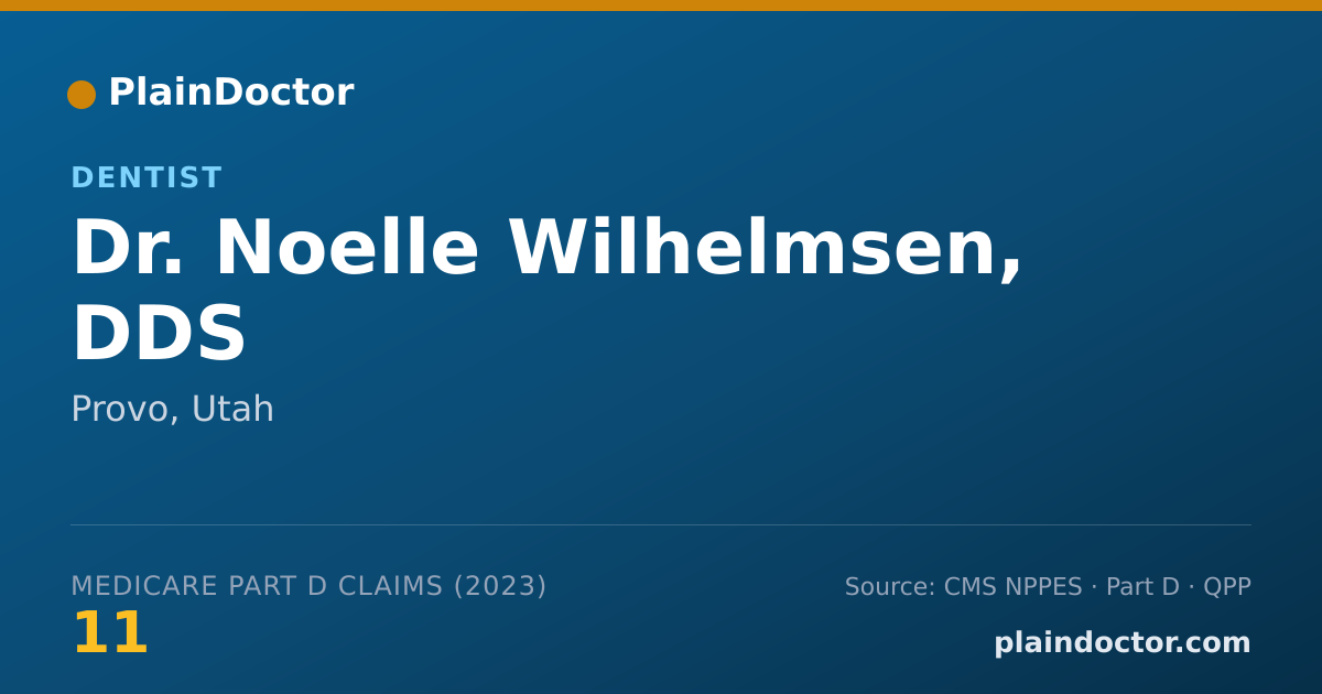Shareable card for Noelle Wilhelmsen, DDS - Dentist, Provo, UT