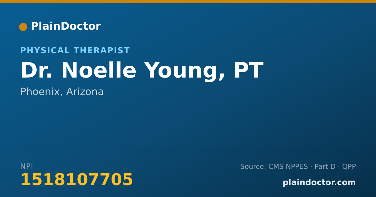 Shareable card for Noelle Young, PT - Physical Therapist, Phoenix, AZ
