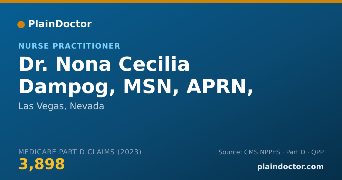 Shareable card for Nona Cecilia Dampog, MSN, APRN, NP-C - Nurse Practitioner, Las Vegas, NV