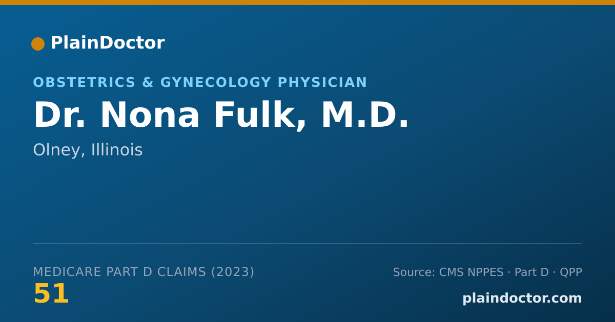 Shareable card for Nona Fulk, M.D. - Obstetrics & Gynecology Physician, Olney, IL
