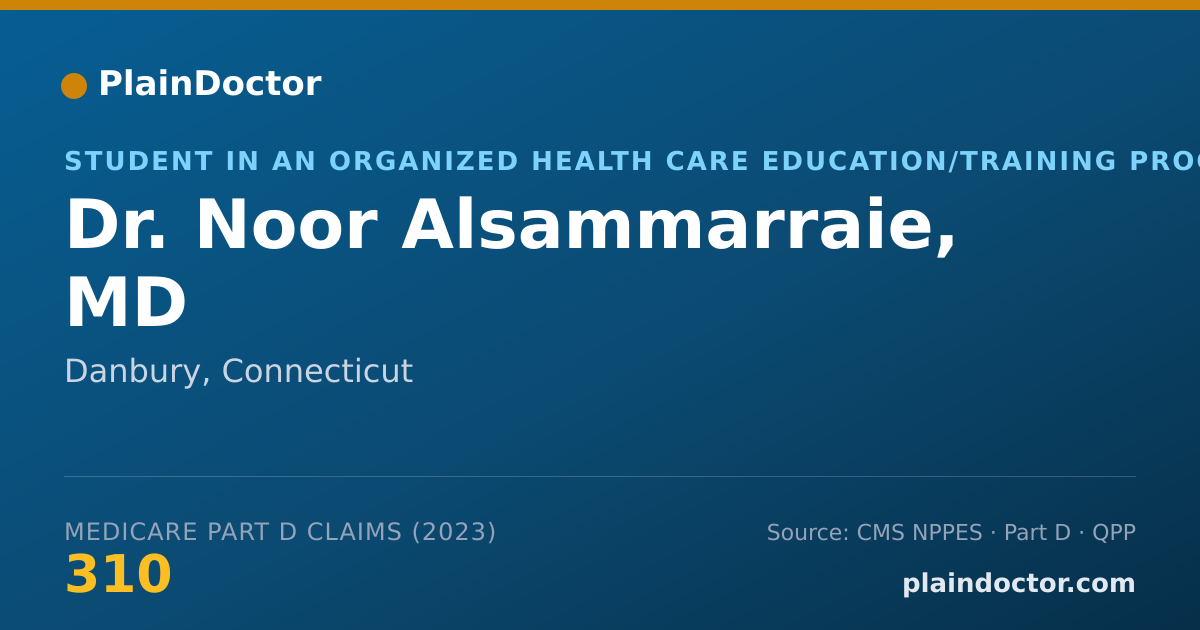 Shareable card for Noor Alsammarraie, MD - Student in an Organized Health Care Education/Training Program, Danbury, CT
