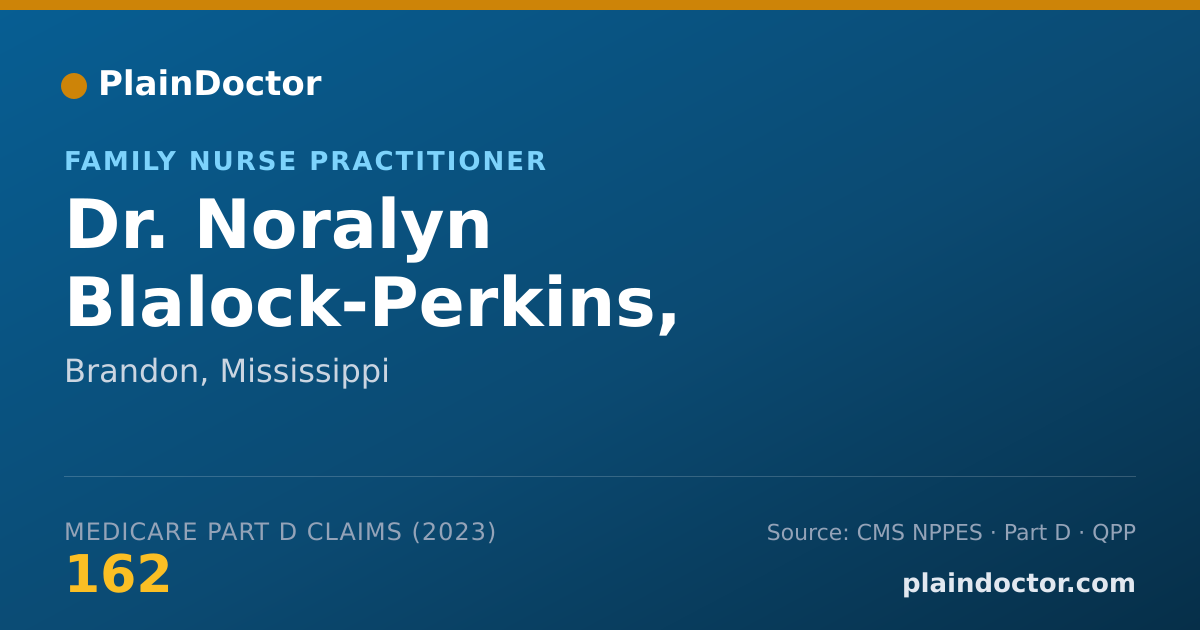 Shareable card for Noralyn Blalock-Perkins, F.N.P. - Family Nurse Practitioner, Brandon, MS