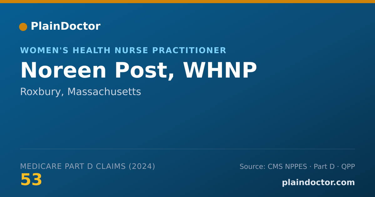 Shareable card for Noreen Post, WHNP - Women's Health Nurse Practitioner, Roxbury, MA