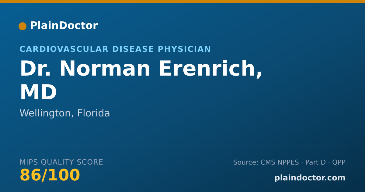Shareable card for Norman Erenrich, MD - Cardiovascular Disease Physician, Wellington, FL