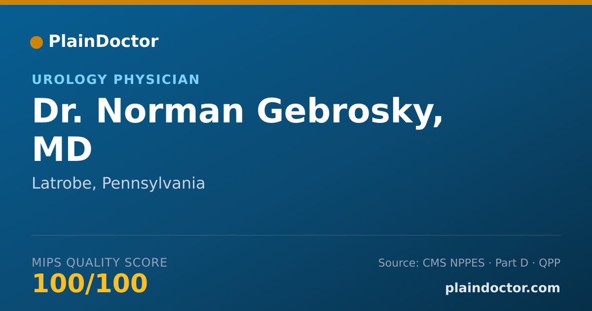 Shareable card for Norman Gebrosky, MD - Urology Physician, Latrobe, PA