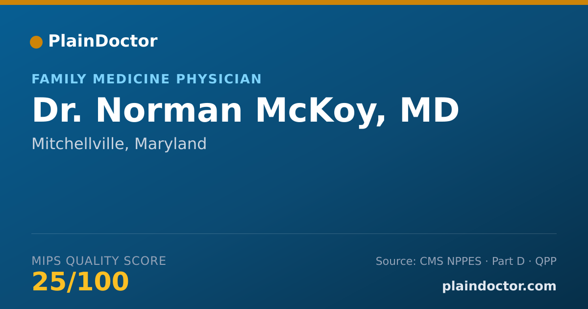 Shareable card for Norman McKoy, MD - Family Medicine Physician, Mitchellville, MD