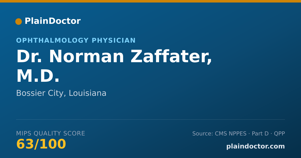 Shareable card for Norman Zaffater, M.D. - Ophthalmology Physician, Bossier City, LA