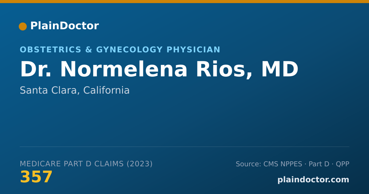 Shareable card for Normelena Rios, MD - Obstetrics & Gynecology Physician, Santa Clara, CA