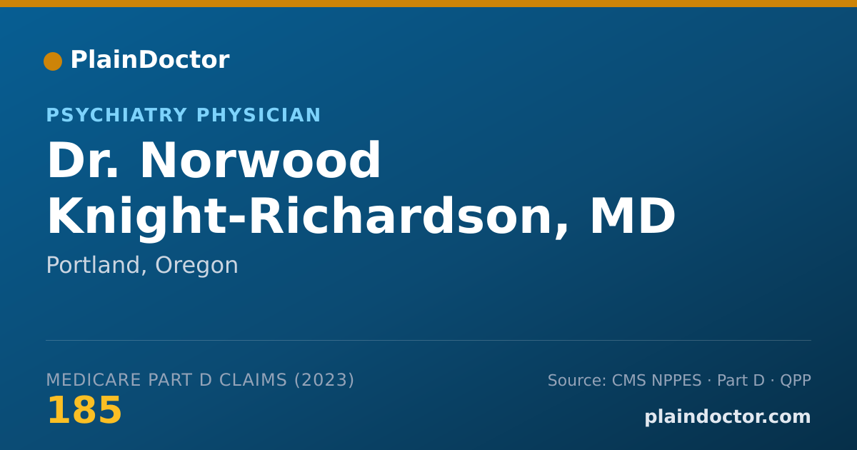 Shareable card for Norwood Knight-Richardson, MD - Psychiatry Physician, Portland, OR