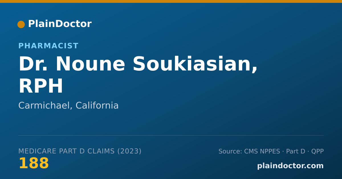 Shareable card for Noune Soukiasian, RPH - Pharmacist, Carmichael, CA