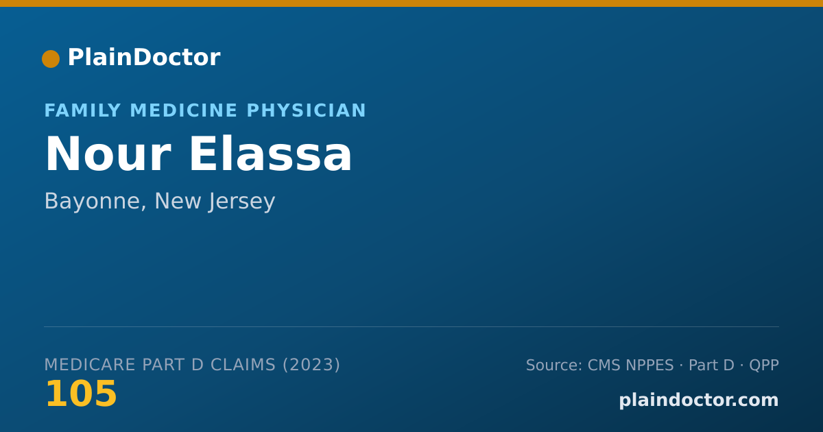 Shareable card for Nour Elassa - Family Medicine Physician, Bayonne, NJ
