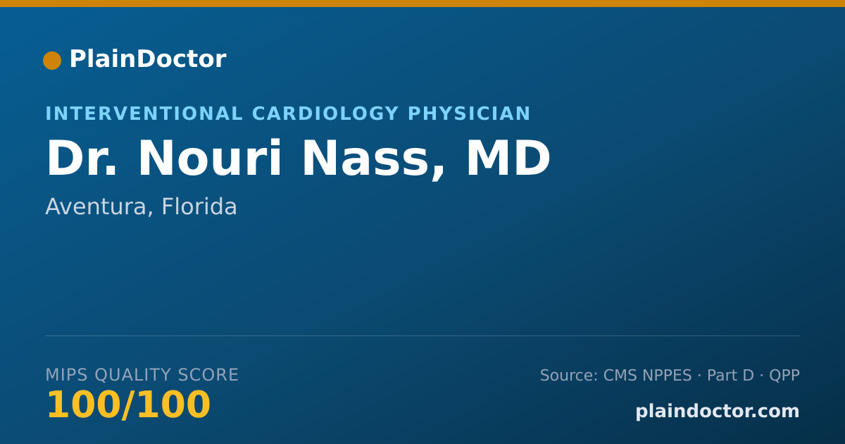 Shareable card for Nouri Nass, MD - Interventional Cardiology Physician, Aventura, FL