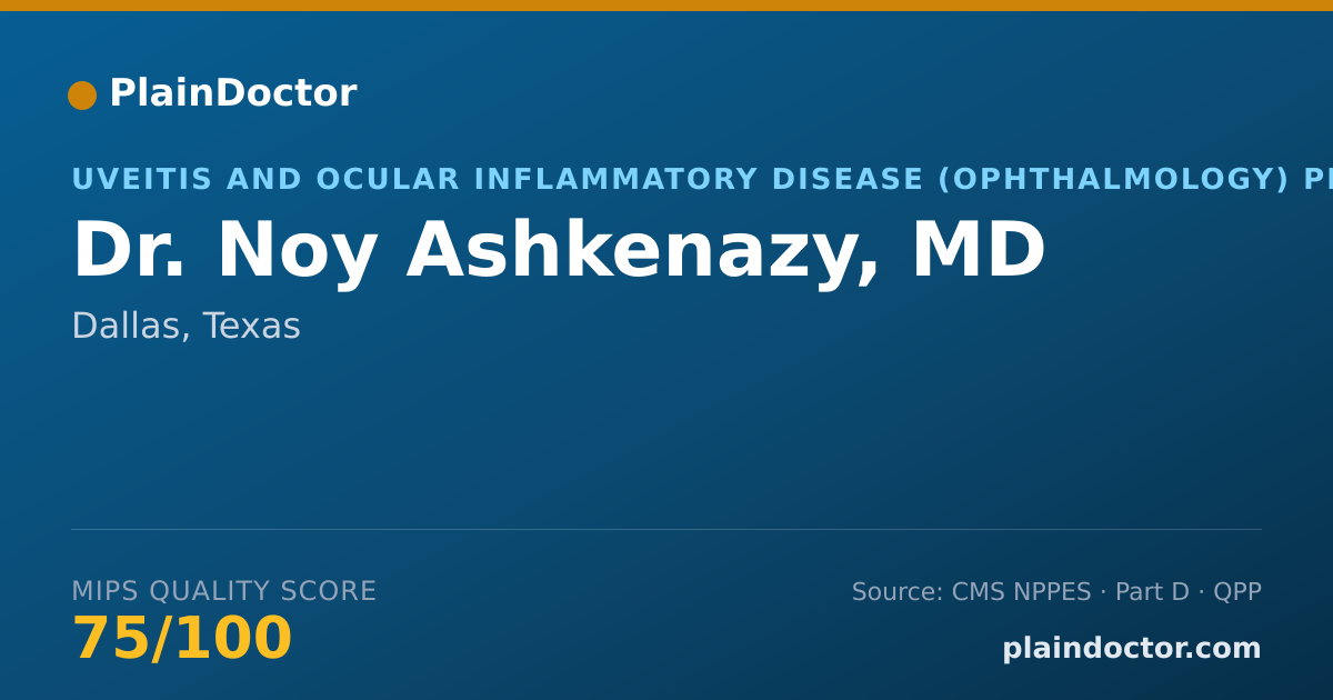 Shareable card for Noy Ashkenazy, MD - Uveitis and Ocular Inflammatory Disease (Ophthalmology) Physician, Dallas, TX