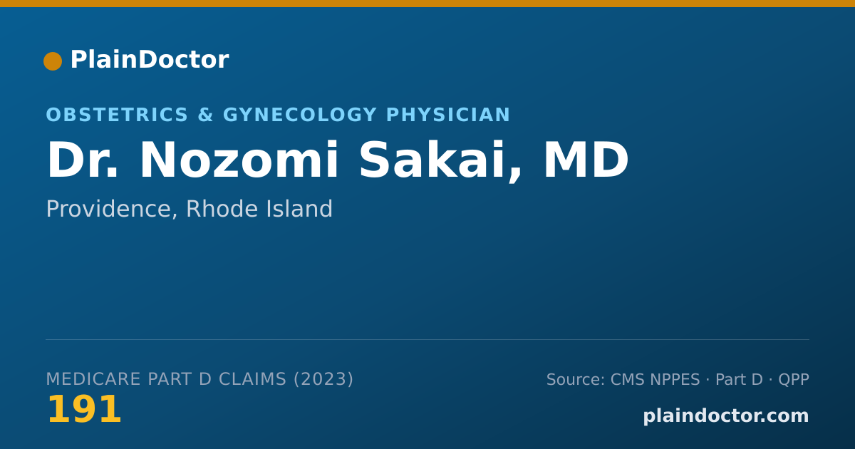 Shareable card for Nozomi Sakai, MD - Obstetrics & Gynecology Physician, Providence, RI