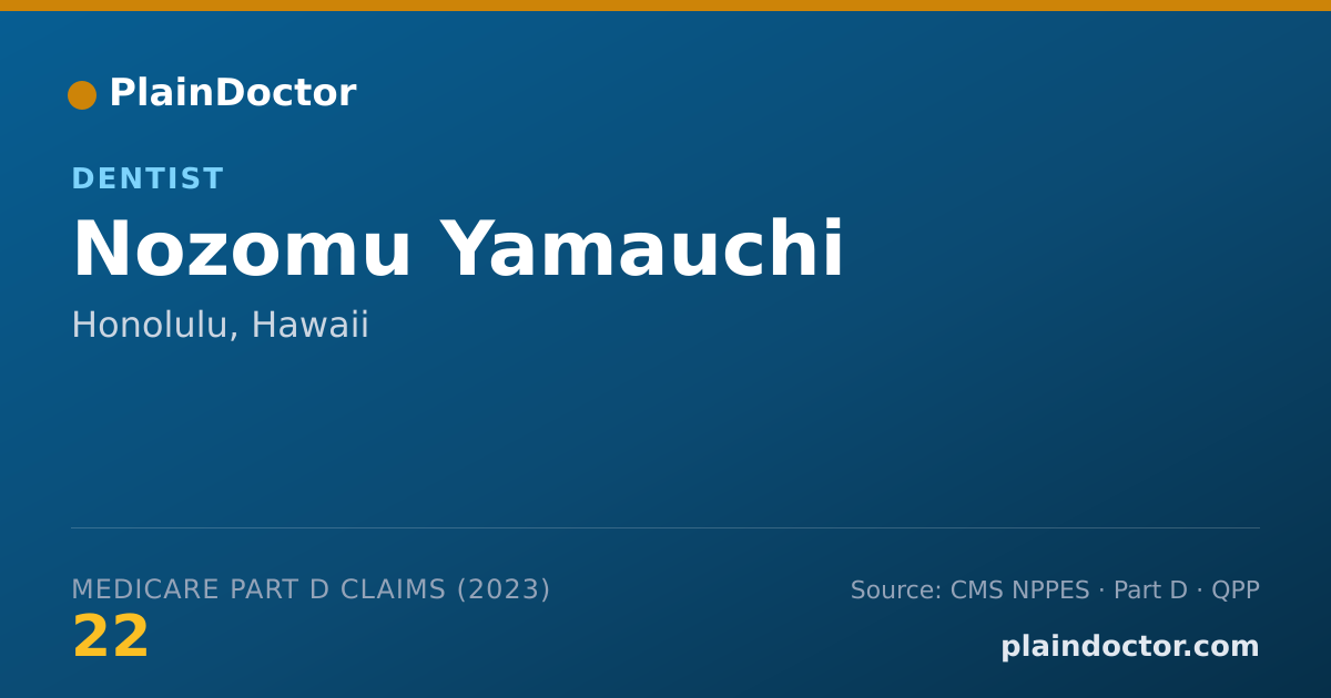 Shareable card for Nozomu Yamauchi - Dentist, Honolulu, HI