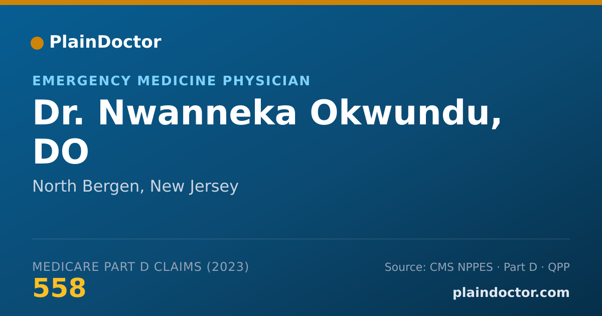 Shareable card for Nwanneka Okwundu, DO - Emergency Medicine Physician, North Bergen, NJ