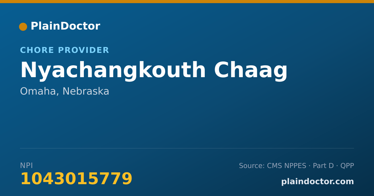 Shareable card for Nyachangkouth Chaag - Chore Provider, Omaha, NE