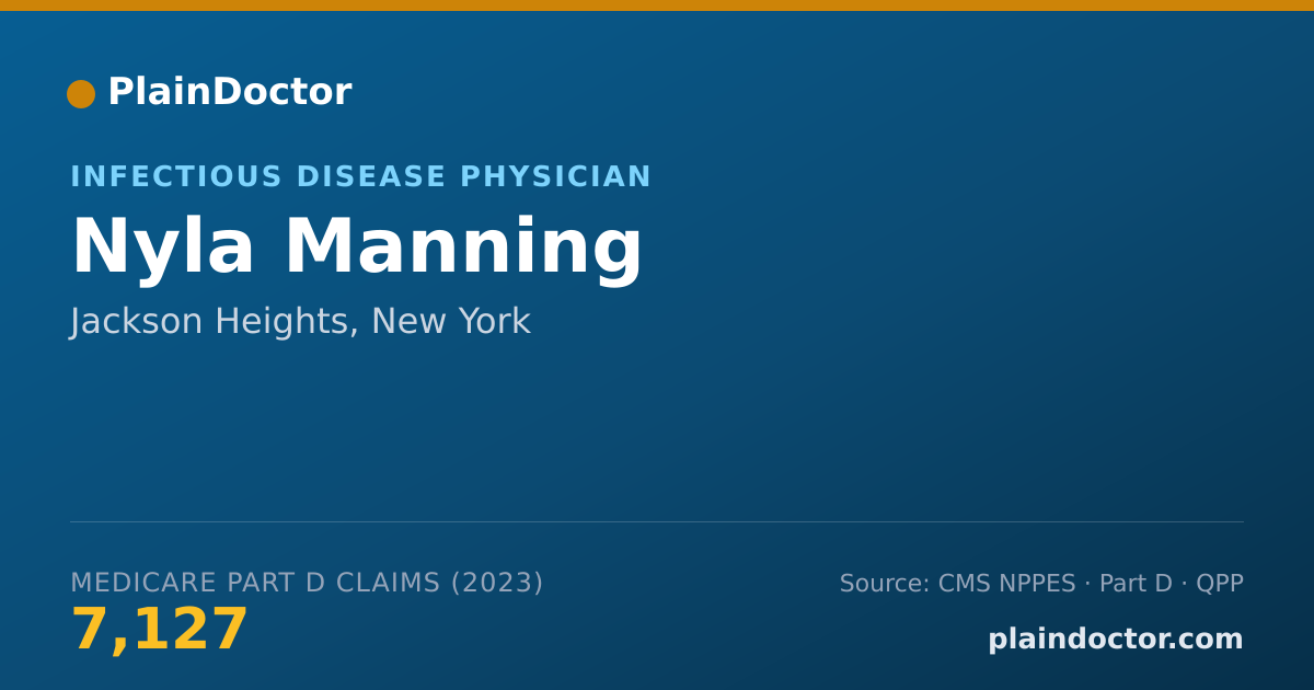 Shareable card for Nyla Manning - Infectious Disease Physician, Jackson Heights, NY