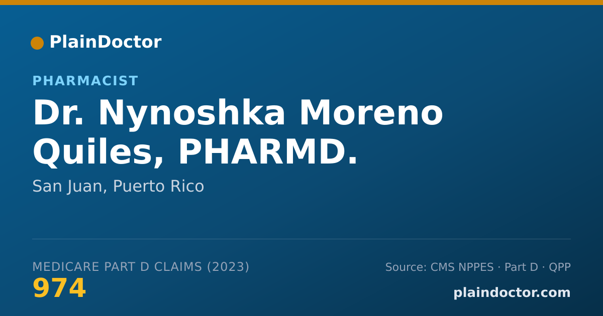 Shareable card for Nynoshka Moreno Quiles, PHARMD. - Pharmacist, San Juan, PR