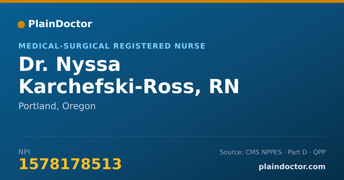 Shareable card for Nyssa Karchefski-Ross, RN - Medical-Surgical Registered Nurse, Portland, OR