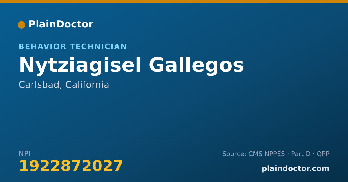 Shareable card for Nytziagisel Gallegos - Behavior Technician, Carlsbad, CA
