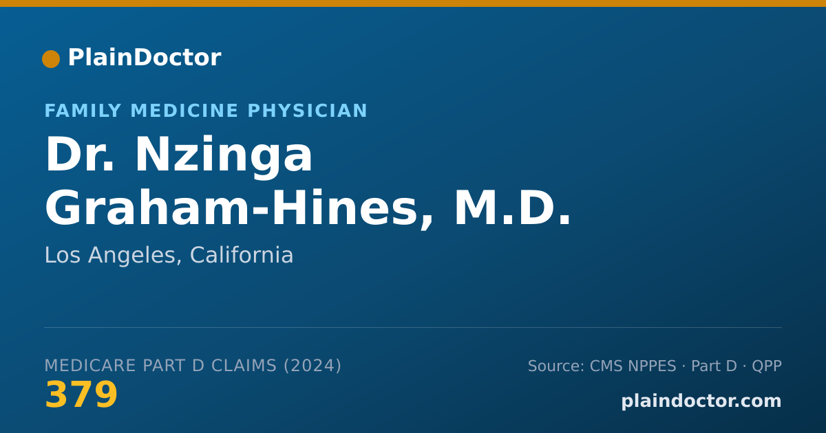 Shareable card for Nzinga Graham-Hines, M.D. - Family Medicine Physician, Los Angeles, CA