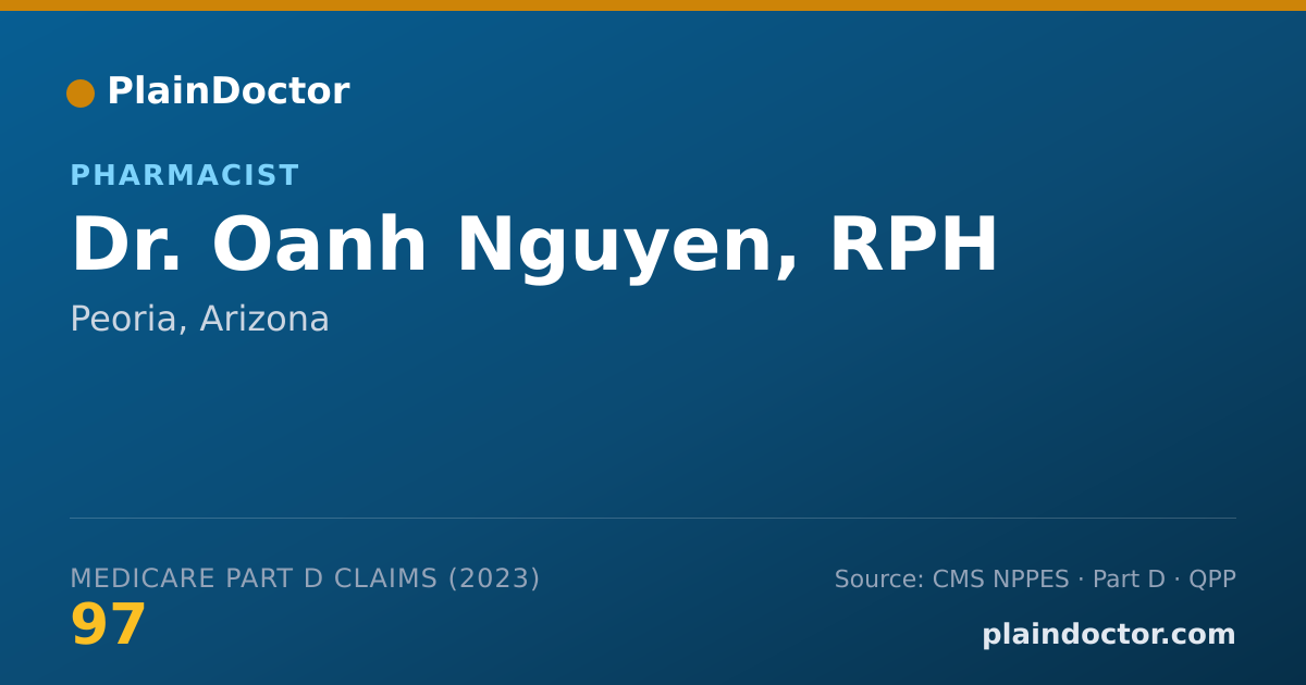 Shareable card for Oanh Nguyen, RPH - Pharmacist, Peoria, AZ