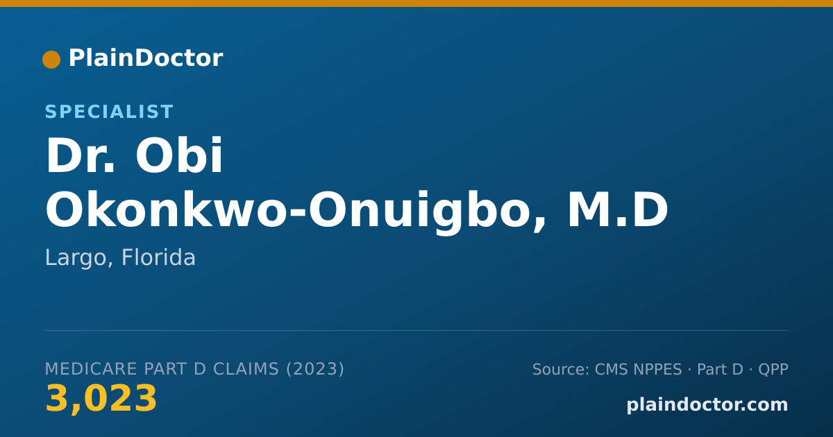 Shareable card for Obi Okonkwo-Onuigbo, M.D - Specialist, Largo, FL