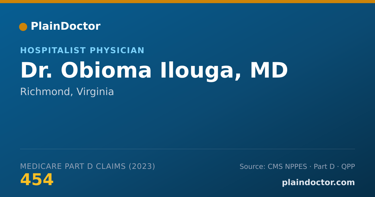 Shareable card for Obioma Ilouga, MD - Hospitalist Physician, Richmond, VA