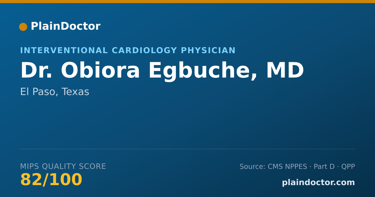 Shareable card for Obiora Egbuche, MD - Cardiovascular Disease Physician, El Paso, TX