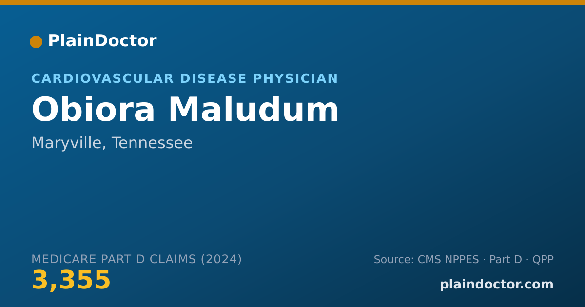 Shareable card for Obiora Maludum - Cardiovascular Disease Physician, Maryville, TN