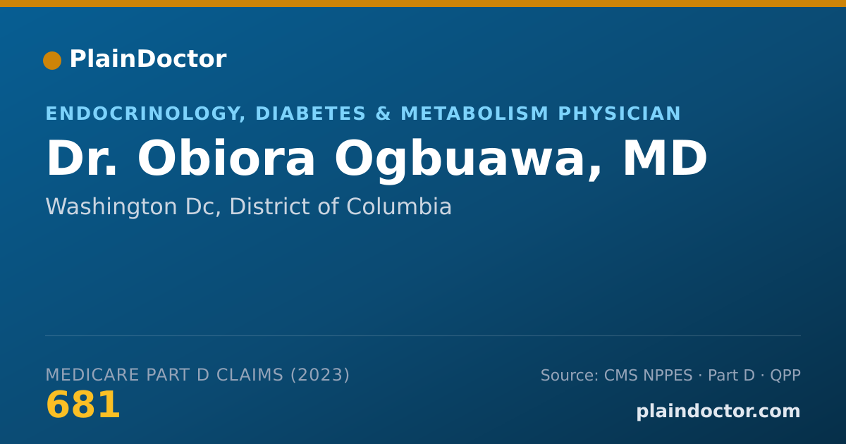 Shareable card for Obiora Ogbuawa, MD - Endocrinology, Diabetes & Metabolism Physician, Washington Dc, DC