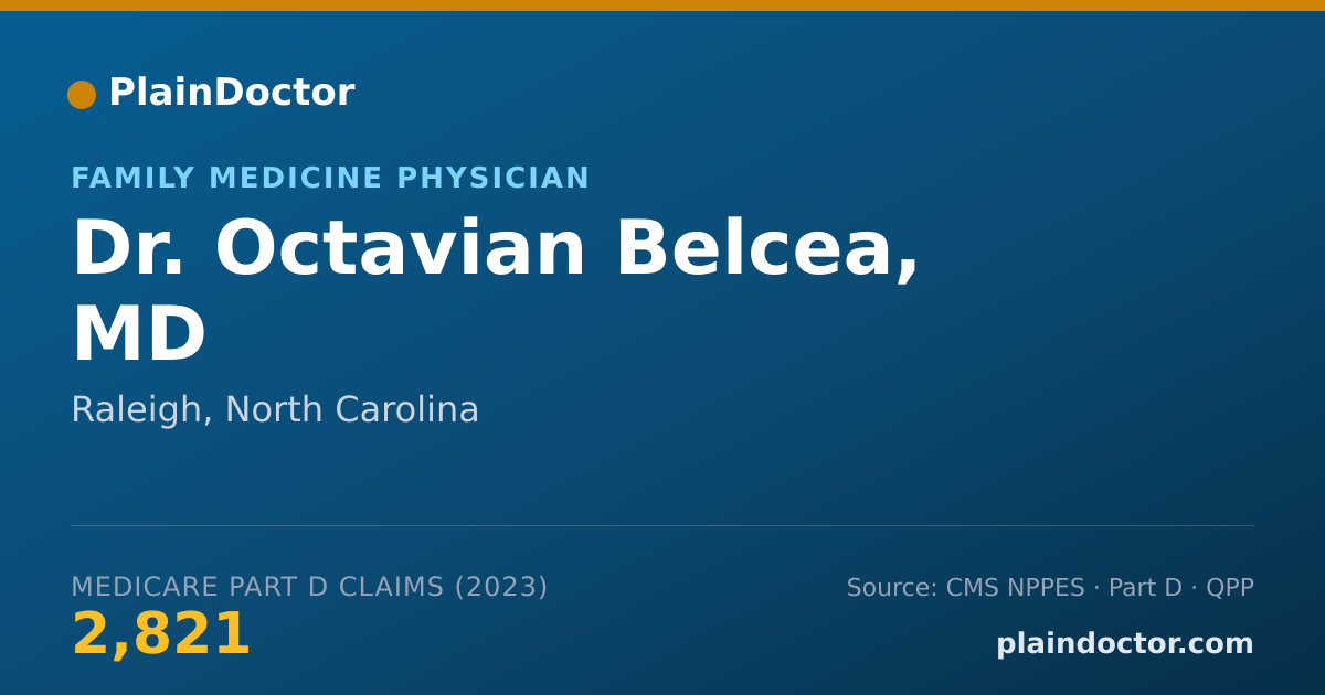 Shareable card for Octavian Belcea, MD - Family Medicine Physician, Raleigh, NC