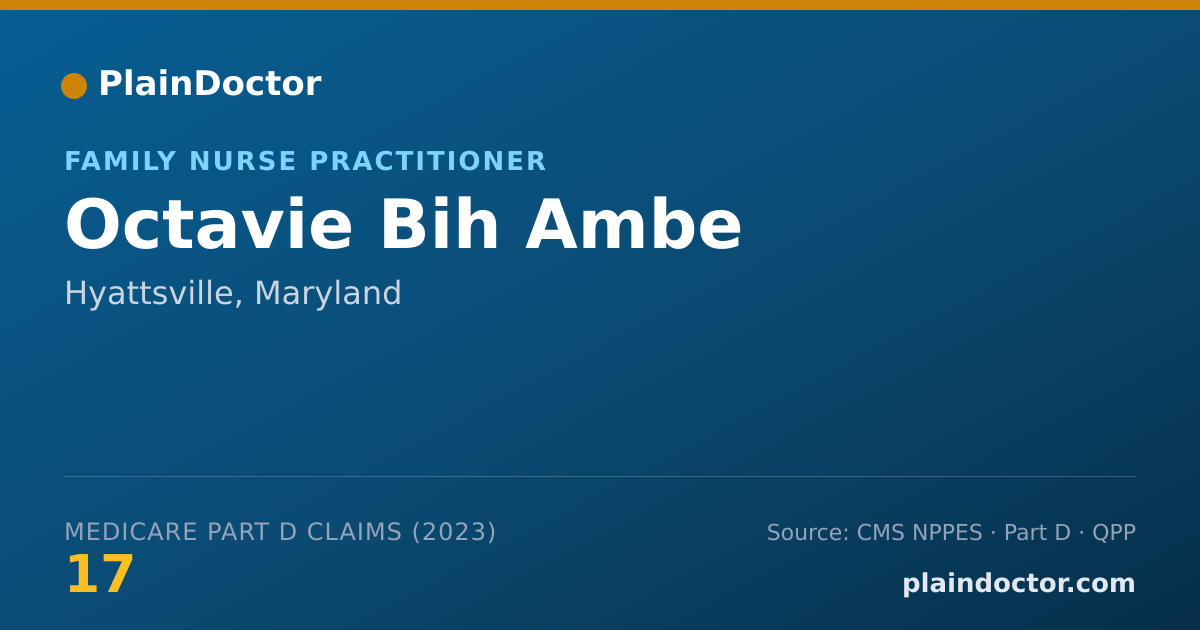 Shareable card for Octavie Bih Ambe - Family Nurse Practitioner, Hyattsville, MD