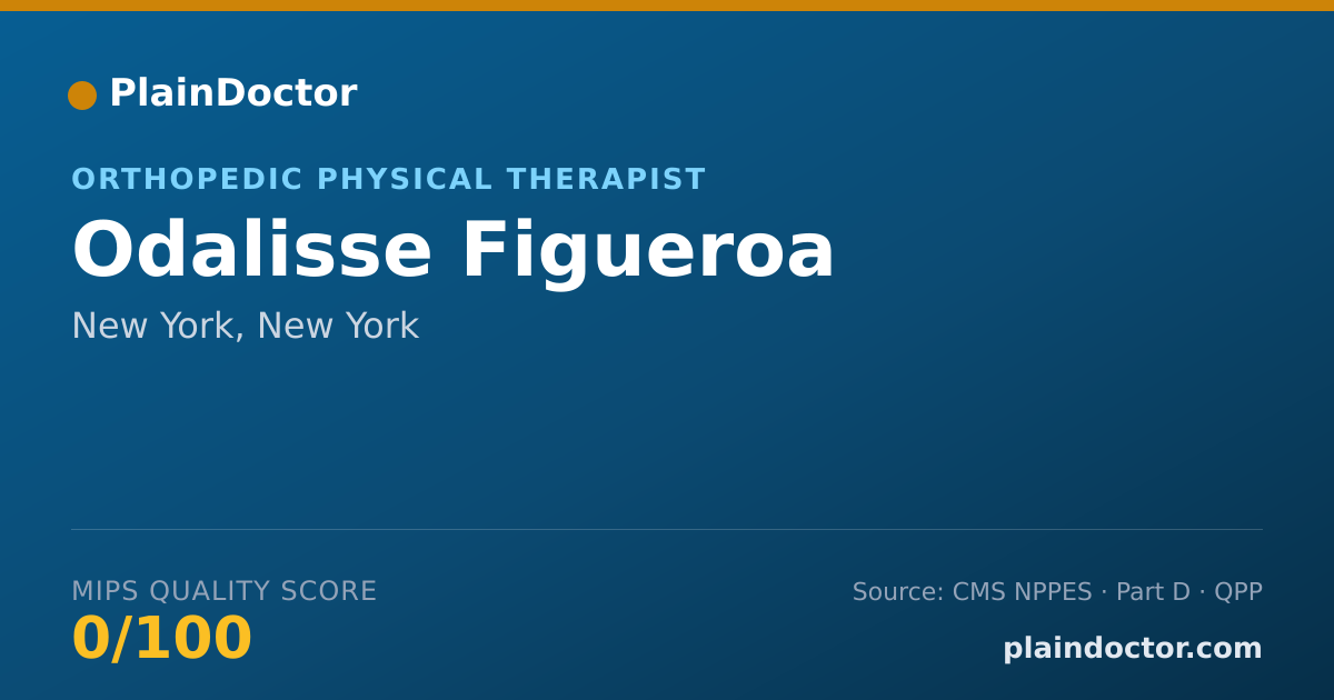 Shareable card for Odalisse Figueroa - Orthopedic Physical Therapist, New York, NY