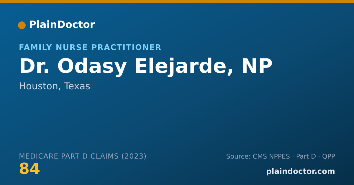 Shareable card for Odasy Elejarde, NP - Family Nurse Practitioner, Houston, TX
