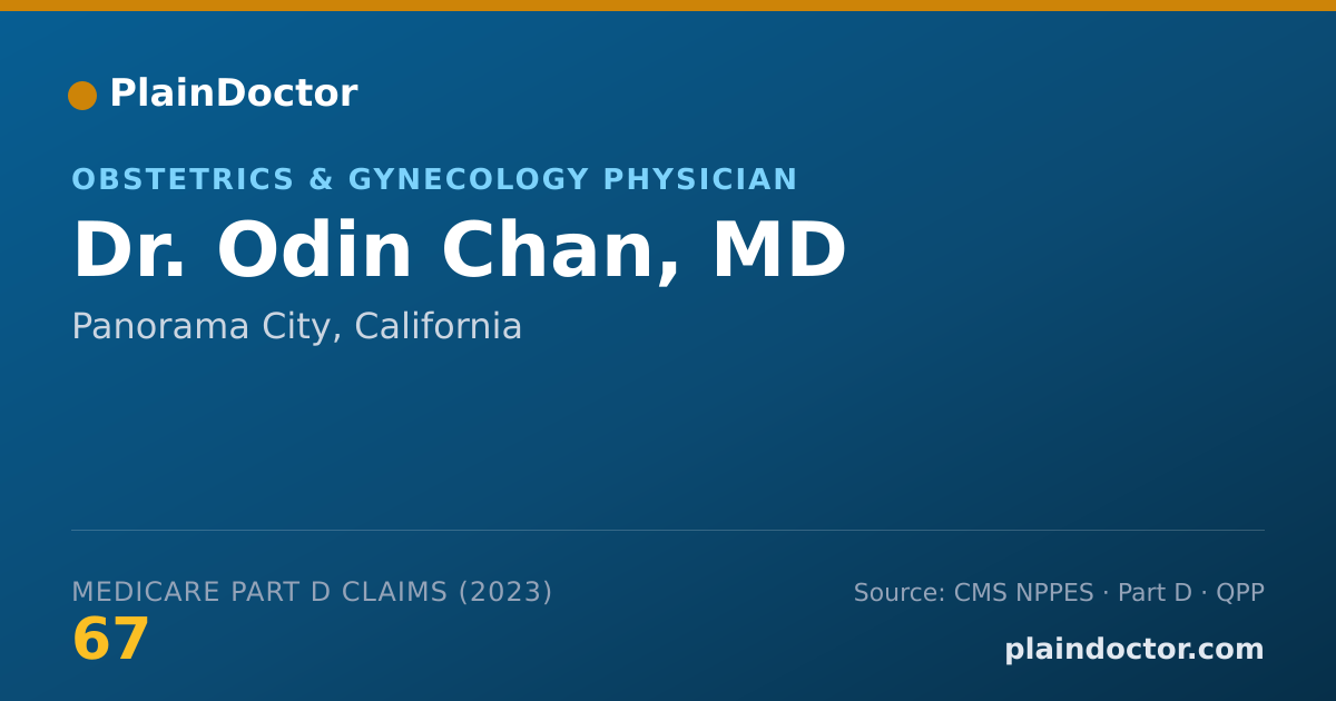 Shareable card for Odin Chan, MD - Obstetrics & Gynecology Physician, Panorama City, CA