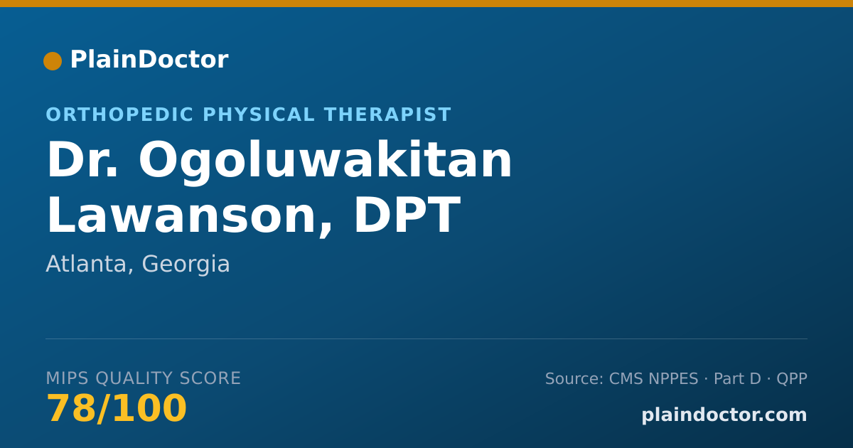 Shareable card for Ogoluwakitan Lawanson, DPT - Orthopedic Physical Therapist, Atlanta, GA