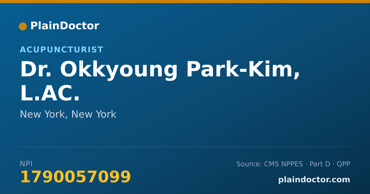 Shareable card for Okkyoung Park-Kim, L.AC. - Acupuncturist, New York, NY