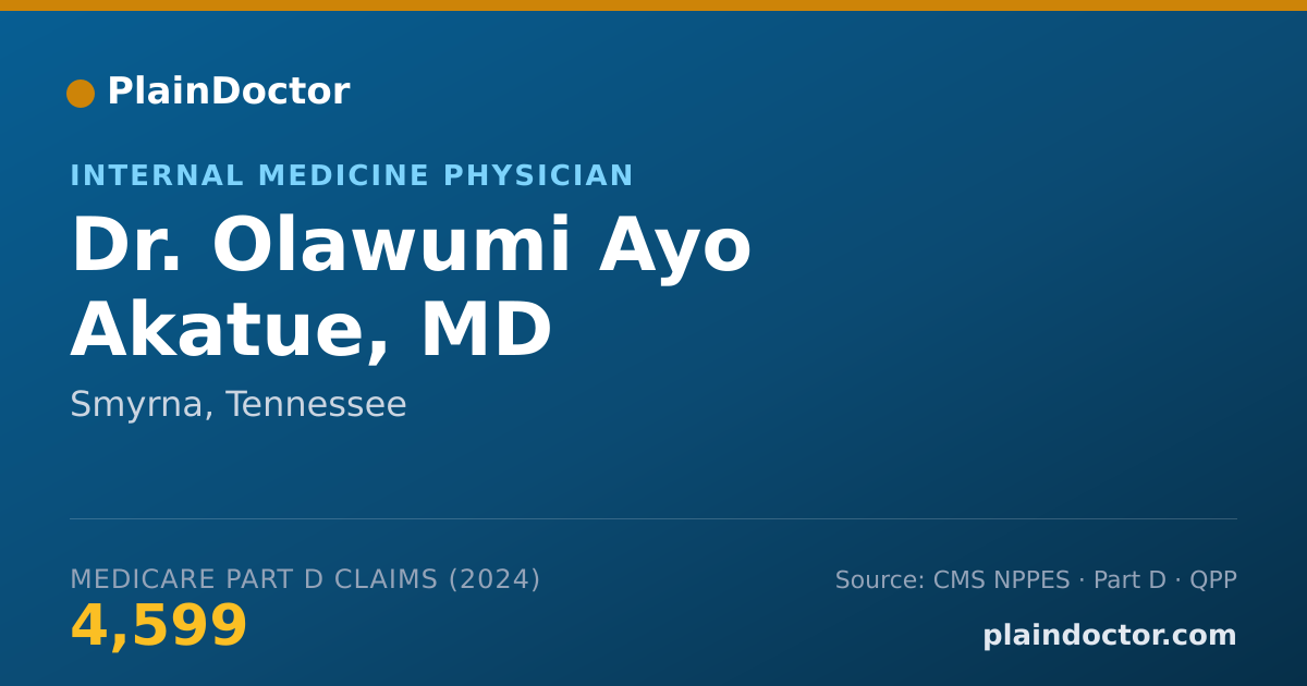 Shareable card for Olawumi Ayo Akatue, MD - Internal Medicine Physician, Smyrna, TN