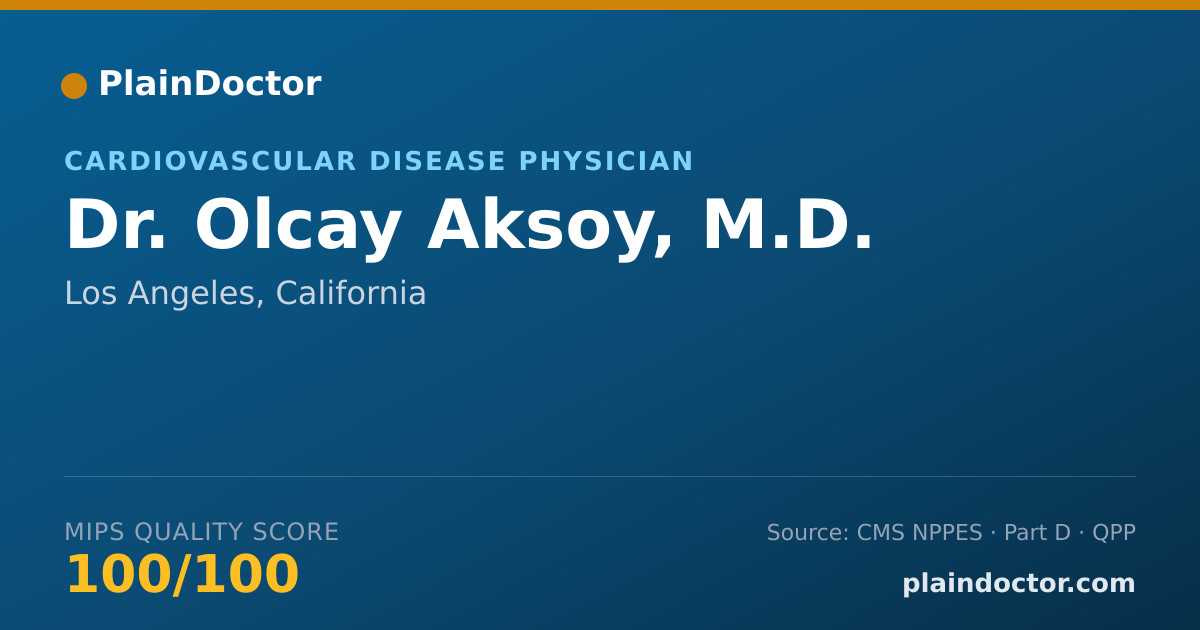 Shareable card for Olcay Aksoy, M.D. - Cardiovascular Disease Physician, Los Angeles, CA